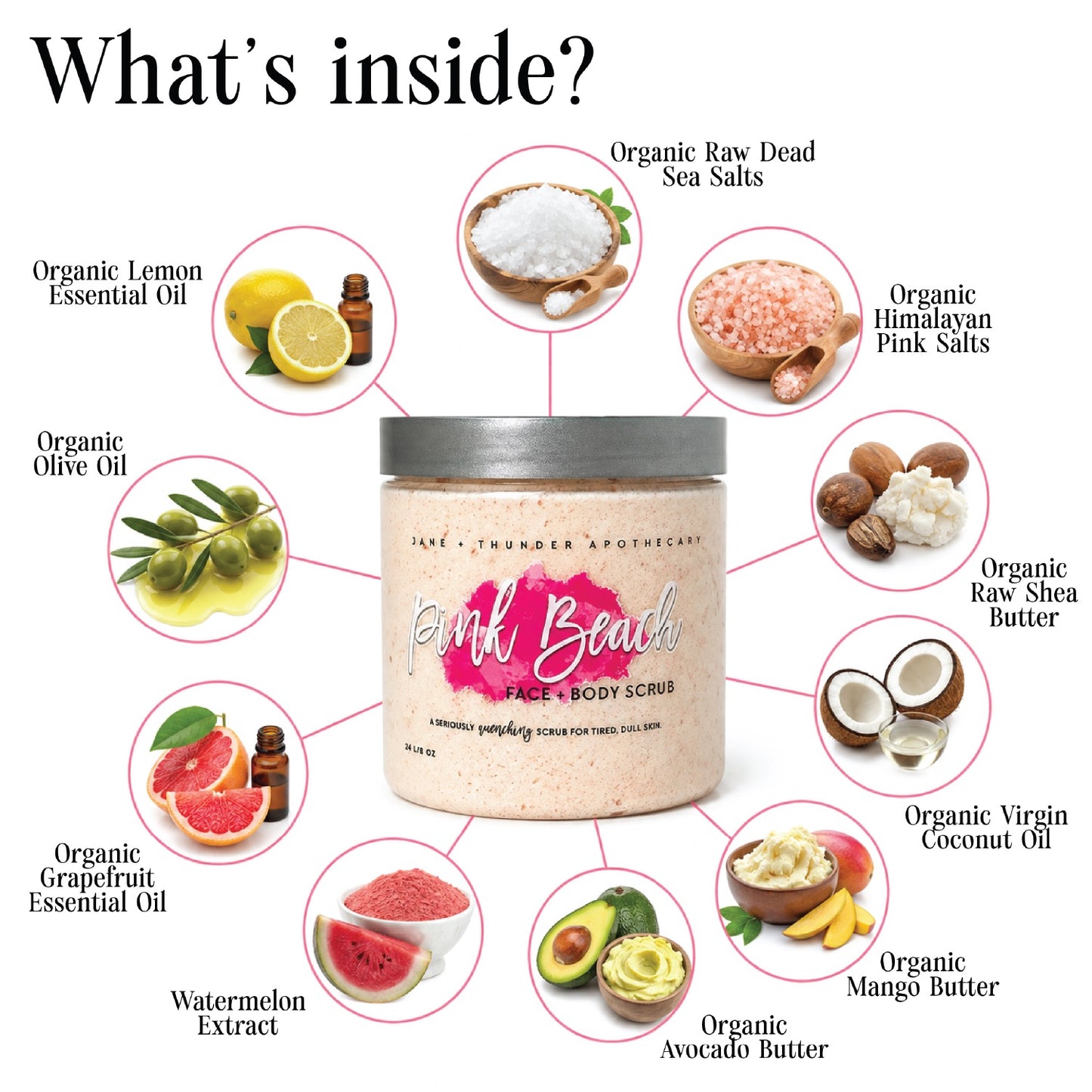 Pink Beach Face + Organic Body Scrub